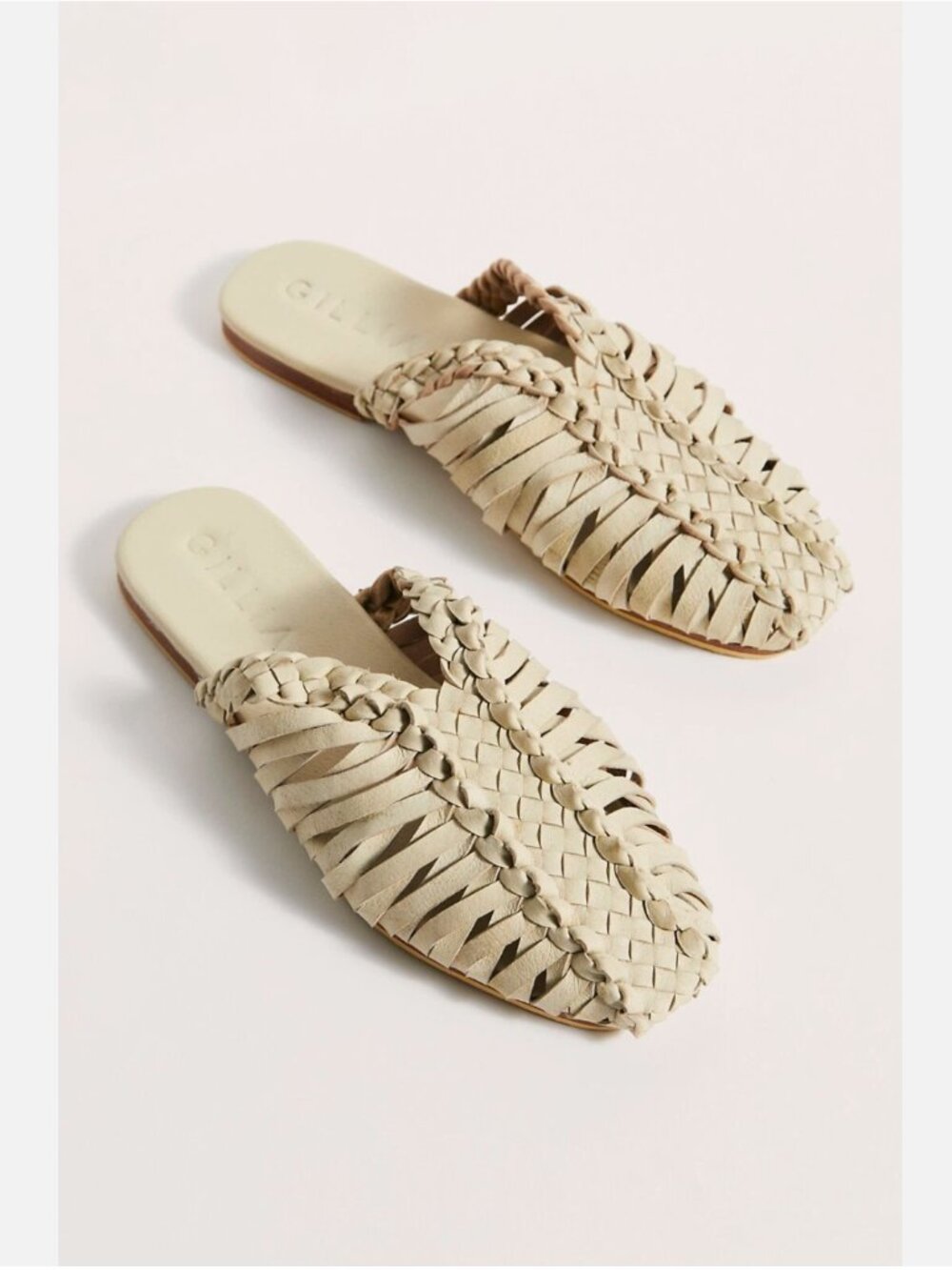 New Free People Gillia Lotta Woven Flats Size 7 MSRP: $159 Leather
